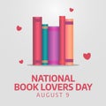 vector graphic of National Book Lovers Day good for National Book Lovers Day celebration. flat design. flyer design.flat