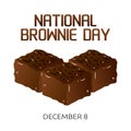Vector graphic of national brownie day good for national brownie day celebration.