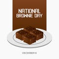 Vector graphic of national brownie day good for national brownie day celebration.