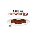 Vector graphic of national brownie day