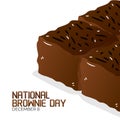 Vector graphic of national brownie day good for national brownie day celebration.