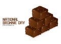 Vector graphic of national brownie day good for national brownie day celebration.