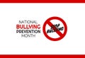 Vector graphic of national bullying prevention month good for national bullying prevention month celebration