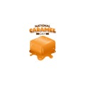 Vector graphic of national caramel day good for national caramel day celebration. Royalty Free Stock Photo