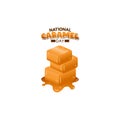Vector graphic of national caramel day good for national caramel day celebration. Royalty Free Stock Photo