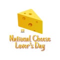 Vector graphic of national cheese lover`s day