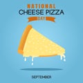 Vector graphic of national cheese pizza day good for national cheese pizza day celebration.