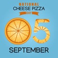 Vector graphic of national cheese pizza day good for national cheese pizza day celebration.