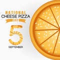 Vector graphic of national cheese pizza day good for national cheese pizza day celebration.