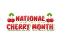 Vector graphic of national cherry month