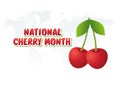 Vector graphic of national cherry month