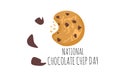 Vector graphic of national chocolate chip day for national that chocolate chip day celebration. Royalty Free Stock Photo