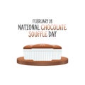 Vector graphic of national chocolate souffle day