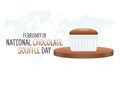 Vector graphic of national chocolate souffle day