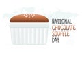 Vector graphic of national chocolate souffle day