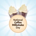 vector graphic of National Coffee Milkshake Day good for National Coffee Milkshake Day celebration. flat design. flyer design.flat