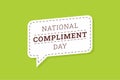 Vector graphic of National Compliment Day