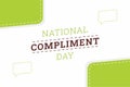 Vector graphic of National Compliment Day Royalty Free Stock Photo