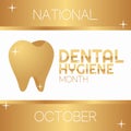 Vector graphic of national dental hygiene month good for national dental hygiene month celebration.