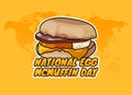 vector graphic of national egg mcmuffin day