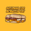 vector graphic of national egg mcmuffin day