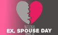 Vector graphic of national ex. Spouse day