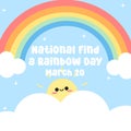 vector graphic of National Find a Rainbow Day ideal for National Find a Rainbow Day celebration Royalty Free Stock Photo