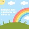 vector graphic of National Find a Rainbow Day ideal for National Find a Rainbow Day celebration Royalty Free Stock Photo