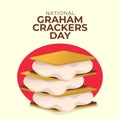 vector graphic of National Graham Crackers Day good for National Graham Crackers Day celebration. flat design. flyer design.flat