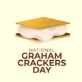 vector graphic of National Graham Crackers Day good for National Graham Crackers Day celebration. flat design. flyer design.flat