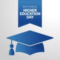 vector graphic of National Higher Education Day good for National Higher Education Day celebration. flat design. flyer design.flat