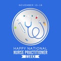 Vector graphic of national nurse practitioner week good for national nurse practitioner week celebration.