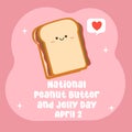 vector graphic of National Peanut Butter and Jelly Day ideal for National Peanut Butter and Jelly Day celebration
