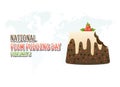 Vector graphic of national plum pudding day