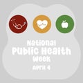 vector graphic of National Public Health Week ideal for National Public Health Week celebration