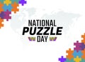 Vector graphic of national puzzle day Royalty Free Stock Photo