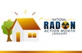 Vector graphic of national radon action month good for national radon action month celebration.