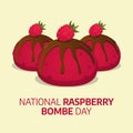 vector graphic of National Raspberry Bombe Day good for National Raspberry Bombe Day celebration. flat design. flyer design.flat Royalty Free Stock Photo