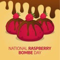 vector graphic of National Raspberry Bombe Day good for National Raspberry Bombe Day celebration. flat design. flyer design.flat Royalty Free Stock Photo