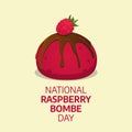 vector graphic of National Raspberry Bombe Day good for National Raspberry Bombe Day celebration. flat design. flyer design.flat