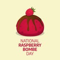 vector graphic of National Raspberry Bombe Day good for National Raspberry Bombe Day celebration. flat design. flyer design.flat Royalty Free Stock Photo