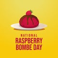 vector graphic of National Raspberry Bombe Day ideal for National Raspberry Bombe Day celebration Royalty Free Stock Photo