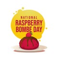 vector graphic of National Raspberry Bombe Day ideal for National Raspberry Bombe Day celebration Royalty Free Stock Photo