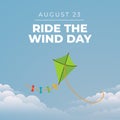 vector graphic of National Ride The Wind Day good for National Ride The Wind Day celebration. flat design. flyer design.flat Royalty Free Stock Photo
