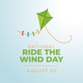 vector graphic of National Ride The Wind Day good for National Ride The Wind Day celebration. flat design. flyer design.flat Royalty Free Stock Photo