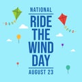 vector graphic of National Ride The Wind Day ideal for National Ride The Wind Day celebration Royalty Free Stock Photo
