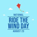 vector graphic of National Ride The Wind Day ideal for National Ride The Wind Day celebration Royalty Free Stock Photo