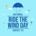 vector graphic of National Ride The Wind Day ideal for National Ride The Wind Day celebration Royalty Free Stock Photo
