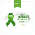 vector graphic of National Scoliosis Awareness Month good for National Scoliosis Awareness Month celebration. flat design. flyer