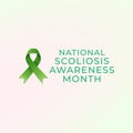 vector graphic of National Scoliosis Awareness Month ideal for National Scoliosis Awareness Month celebration